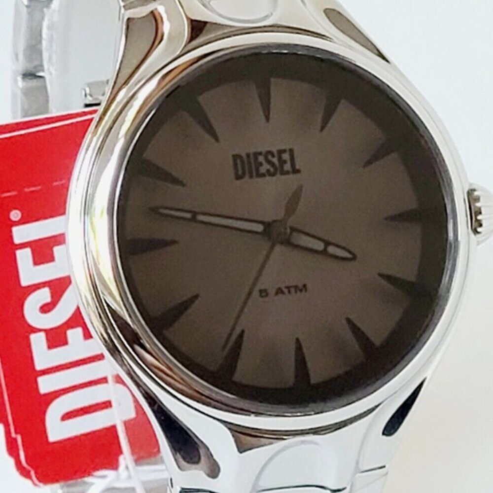 DIESEL DZ2205 STREAMLINE GRAY DIAL SILVER STAINLESS STEEL BRACELET MENS WATCH - Picture 5 of 8